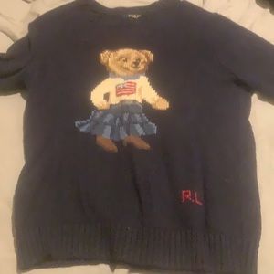 Navy blue polo bear sweater
